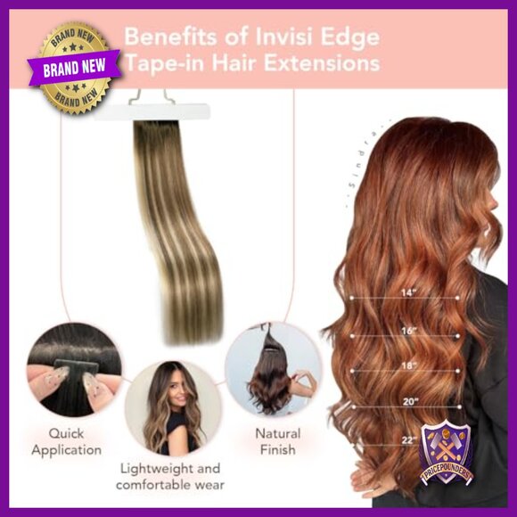 16 Inch Human Hair Tape In Extensions 20 Pieces Seamless Invisible Edge